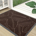 Colorxy Waterproof Doormat, Sturdy Natural Rubber Front Door Mats, Non Slip Low Profile Indoor Outdoor Entrance Mat, Stain Resistant Easy Clean Floor Mat for Patio or Entryway, 47''x17'', Dark Brown