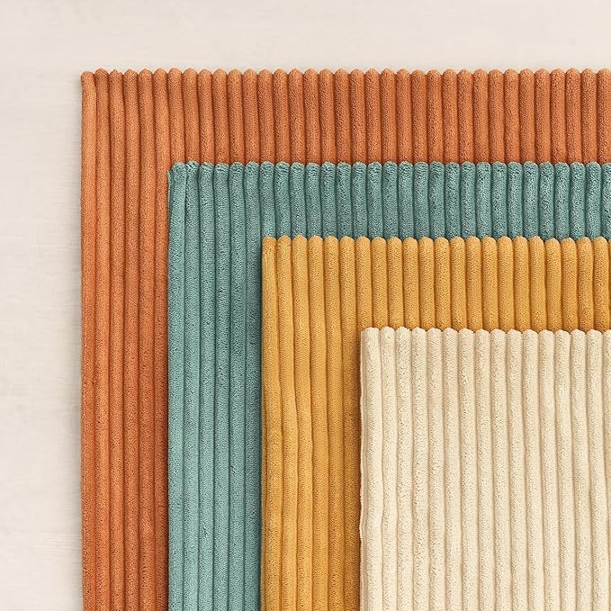 Topfinel Decorative Throw Pillow Covers Cushion Cases, Set of 4 Soft Velvet Modern Double-Sided Designs, Mix and Match for Home Decor, Pillow Inserts Not Included (16x16 inch, Orange/Teal)