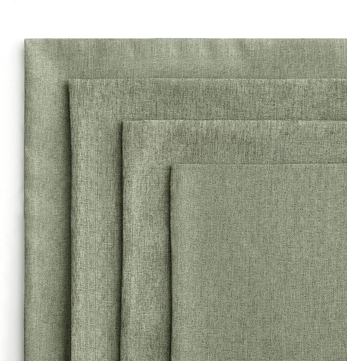 MIULEE Pack of 4 Decorative Outdoor Throw Pillow Covers Linen Waterproof Pillow Covers Spring Farmhouse Cushion Cases for Patio Garden Tent Balcony Couch Sofa 18x18 inch Gray Green