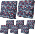 Newwiee 8Pcs Patio Cushion Covers Stretch Outdoor Cushion Cover Replacement for Patio Furniture Sofa Couch Slipcovers, Soft Flexibility Washable Furniture Protector(Paisley,Retro Color)