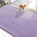 OLANLY Dog Door Mat for Muddy Paws 48x30, Absorbs Moisture and Dirt, Absorbent Non-Slip Washable Doormat, Quick Dry Chenille Mud Mat for Dogs, Entry Indoor Entryway Carpet for Inside Floor, Lavender