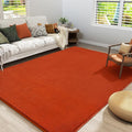 Amearea Large Modern Area Rugs for Bedroom Living Room, 5x8 Feet Orange Thickened Memory Foam Rug, Fluffy Indoor Washable Rugs Non Slip Minimalist Carpet for Boys Girls Dorm Nursery Room Decor