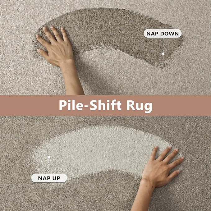 FinRèc 2x6 Washable Runner Rugs for Kitchen Hallway Bedroom, Low Pile Thin Rug Solid Color, Non-Slip Carpet Indoor for Home Decor (Light Tan)