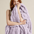 Bedsure GentleSoft King Size Blanket for Bed - Super Soft Cozy Blankets for Kids Girls, Large Fuzzy Fleece Throw for Bedroom Decor, Lavender Fog,108x90 Inches