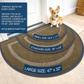 Half Circle Door Mat Indoor Outdoor Entrance Welcome – 36x24, Brown