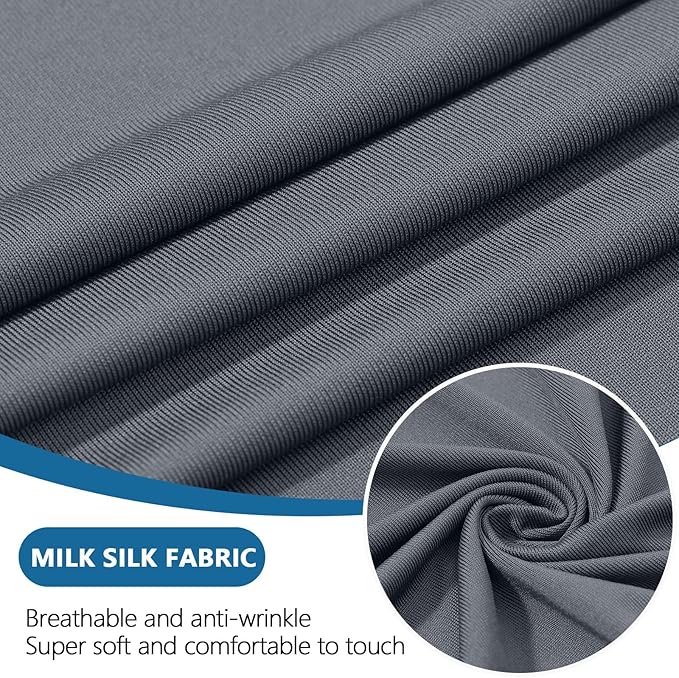 hyha Milk Silk Couch Cushion Covers for Sectional Sofa, Soft Sectional Sofa Couch Covers L Shape Washable, Outdoor Cushion Covers for Patio Furniture with Elastic Bottom(Chaise, Dark Gray)