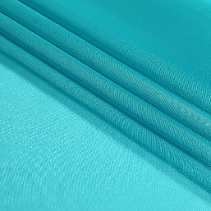 OWENIE Turquoise Blue Sheer Curtains, Sheer Curtains 84 inch Length 2 Panels Set, Rod Pocket Voile Fimly Sheer Drapes for Living Room/Bedroom, 2pcs, Each 42" W x 84" L