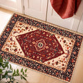 SERISSA Boho Rugs for Entryway, 2x3 Washable Non-Slip Entryway Rug Small Area Rug, Ultra Soft Oriental Vintage Red Black Low-Pile Indoor Door Mat Floor Carpet for Entrance Bedroom Kitchen Bathroom