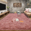 Tepook Super Soft Fluffy Rugs for Living Room, Shag 6x9 Area Rugs for Bedroom, Modern Shaggy Rug Fuzzy Carpets for Kids, Plush Indoor Nursery Home Decor Rug with Non-Slip Bottom, Blush