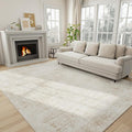 5x8 Area Rugs for Living Room Washable Rug: Anti-Skid Abstract Modern Living Room Rug Soft Thin Carpets Indoor Floor Non-Shedding Carpet for Bedroom Dining Farmhouse Nursery Beige White