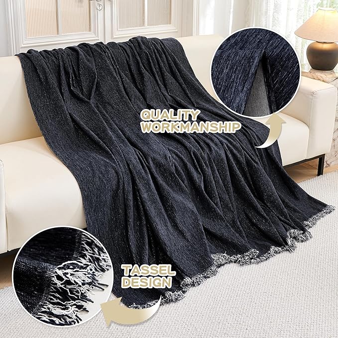 MYSKY HOME Oversized Couch Cover Sofa Covers Couch Covers for 3 Cushion Couch Sofa Pet Friendly L Shaped Couch Cover Sectional Couch Covers Non Slip Furniture Protector for Kids, 91"x150", Navy Blue