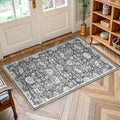 AMADA HOMEFURNISHING 2x4 Washable Area Rug, Low-Profile Entryway Rug with Non-Slip Backing & Durable Edge Binding, Vintage Rug Pattern, Small Rugs for Entryway, Kitchen & Living Room