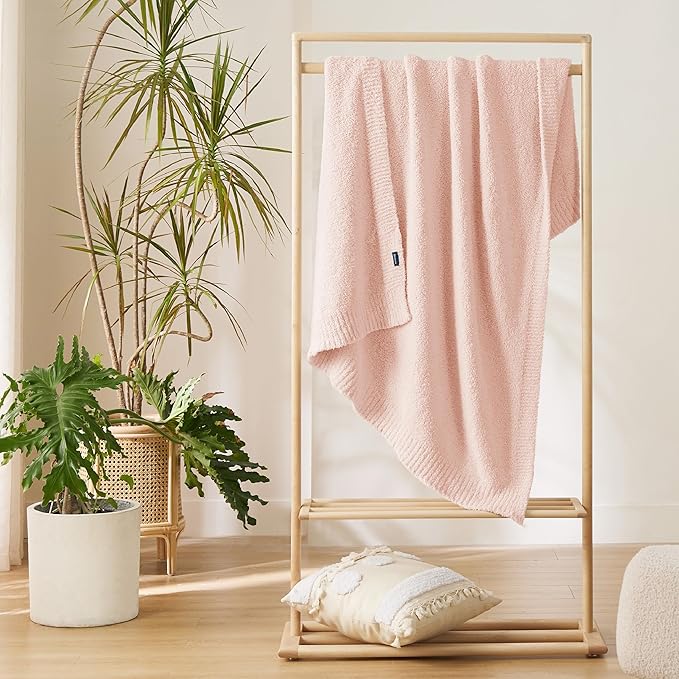 Bedsure Gentlesoft Knit Twin Blanket for Couch - Soft Cozy Fluffy Throw Blanket, Lightweight Warm All Season Plush Blankets for Bed Sofa, Mothers Day, Birthday Gifts for Her Him, Pink, 60x80 Inches