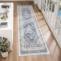 zesthome Runner Rug 2x5 - Stain Resistant Machine Washable Rug, Non Slip Vintage Hallway Runner Rugs, Low Pile Lightweight Runners for Kitchen, Entryway and Corridor