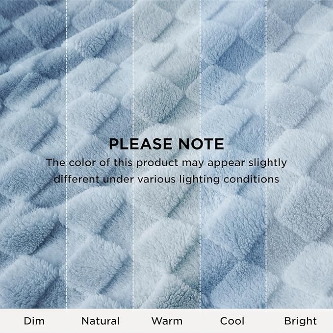 Bedsure GentleSoft Light Blue Throw Blanket for Couch - Checkered Fleece Blankets Gifts for Kids Girls, Cute Soft Cozy Throw for Bedroom Home Decor Gifts, 50x60 Inches