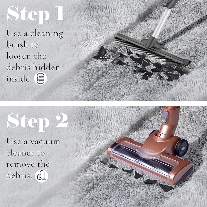 ONASAR 6x9 Area Rugs for Living Room, Large Tie-Dyed Light Grey Fluffy Shag Rug for Bedroom, Ultra Soft Plush Floor Big Indoor Carpet for Baby Kids Girls Boys Teen Dorm Nursery Home Decor