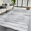 Washable Rugs 5x7 Area Rugs for Living Room,Rugs for Bedroom,Large Carpets,Ultra Soft Faux Wool Retro Dining Room Rug,Non Slip&Non-Shedding Low Pile Vintage Print Rug for Home Office-Grey Cream