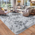Rugs for Living Room 6x9, Soft Shaggy Modern Shag Area Rug for Bedroom, Upgrade Non-Slip Plush Fluffy Carpet for Kids Boys Girls Room Home Decor Aesthetic, Light Grey