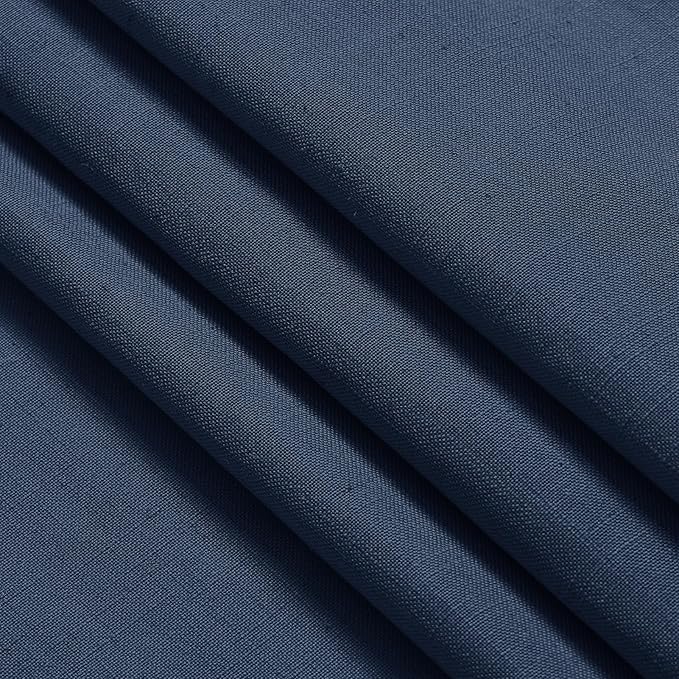 Denim Blue Linen Curtains 72 Inch Length for Living Room Sheer Lightweight Door Drapes 2 Panels Set for Kids Bedroom Light Filtering Back Tab Rod Pocket Curtain for Kitchen Protect Privacy 52x72