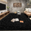 Tepook Area Rugs 10x14 for Living Room, Super Soft Fluffy Rugs for Bedroom, Modern Shaggy Rug Fuzzy Carpets for Kids, Plush Indoor Nursery Home Decor Rug with Non-Slip Bottom, Black