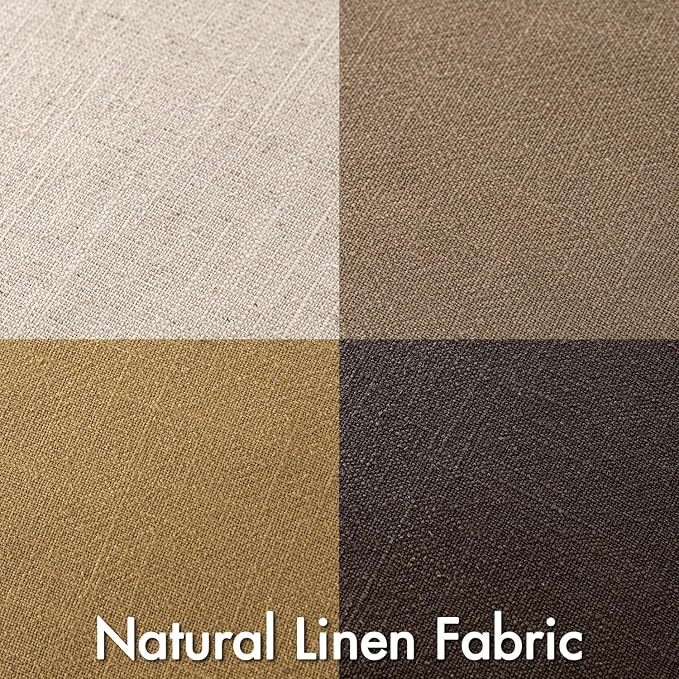 MIULEE Neutral Gold/Brown Linen Pillow Covers Pack of 4 Decorative Natural Throw Pillow Covers Soft Accent Boho Farmhouse Couch Pillowcases Modern Spring Decor for Living Room Bed Sofa 18x18 Inch