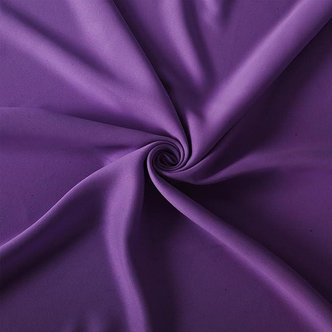LEMOMO Purple Blackout Curtains 34 x 84 Inch Length/Set of 2 Curtain Panels/Thermal Insulated Room Darkening Blackout Curtains for Bedroom