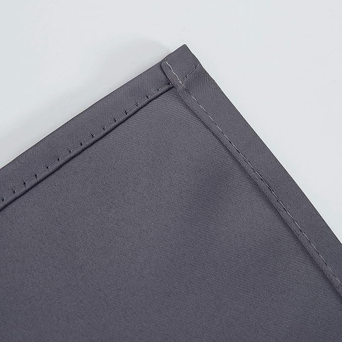 LEMOMO Grey Thermal Blackout Curtains/42 x 63 Inch/Set of 2 Panels Room Darkening Curtains for Bedroom