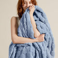 Bedsure GentleSoft Twin Blanket for Bed Ashley Blue - Super Soft Cozy Blankets for Kids Girls, Cute Fuzzy Fleece Throws for Bedroom Couch, 60x80 Inches
