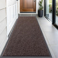 OLANLY Front Door Mat Indoor Outdoor Entrance, Waterproof Heavy Duty Doormat, Fade Resistant, Low Profile, Easy Clean Patio Porch Welcome Floor Mats for Entry, 59x23, Tan