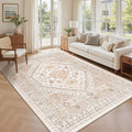 zesthome 6x9 Area Rug, Super Soft Washable Rugs for Living Room, Non-Slip Stain Resistant Vintage Rugs, Ultra-Thin Large Area Rugs