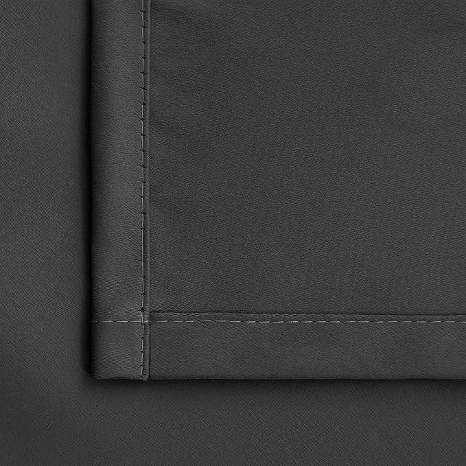 BGment Blackout Curtains - Grommet Thermal Insulated Room Darkening Bedroom and Living Room Curtain, Set of 2 Panels (52 x 63 Inch, Dark Grey)