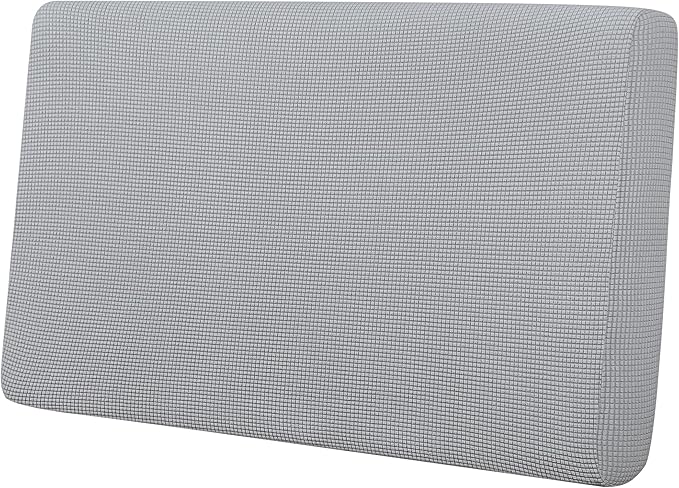 Easy-Going Stretch Loveseat Cushion Cover Sofa Cushion Furniture Protector Sofa Seat Sofa Slipcover Sofa Cover Soft Flexibility with Elastic Bottom(Loveseat Cushion, Silver Gray)