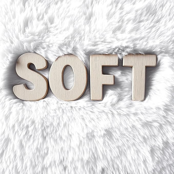 OLANLY 2x2 Machine Washable Small Rug, Soft Fluffy Shaggy Throw Rug for Bedroom, Entryway, Indoor Floor Carpet for Kids, Nursery, Home Decor, White