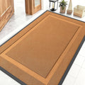 OLANLY Front Door Mat Indoor Outdoor Entrance, Waterproof All-Season, All-Weather Doormat, Sturdy Natural Rubber, Low Profile, Easy Clean Patio Porch Entryway Mat, 47x32, Tangerine Orange