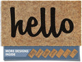 Barnyard Designs Doormat Welcome Mat for Outdoors, Large Front Door Entrance Mat, Brown (Thick Hello, 30x17)