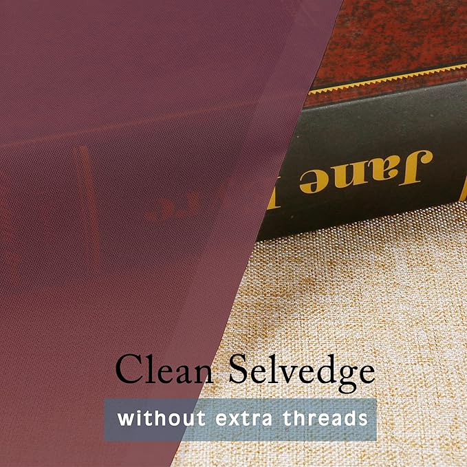 OWENIE Sheer Curtains, Sheer Curtains 84 inch Length 2 Panels Set, Rod Pocket Voile Fimly Sheer Drapes for Living Room/Bedroom, 2pcs, Each 42" W x 84" L, Burgundy