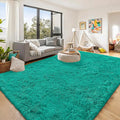 Machine Washable Large Area Rugs for Living Room, 8x10 – Teal Green