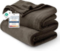 Bedsure GentleSoft Fleece Blankets Queen Size Brown - Bed Blanket Soft Lightweight Plush Fuzzy Cozy Luxury Microfiber, 90x90 inches
