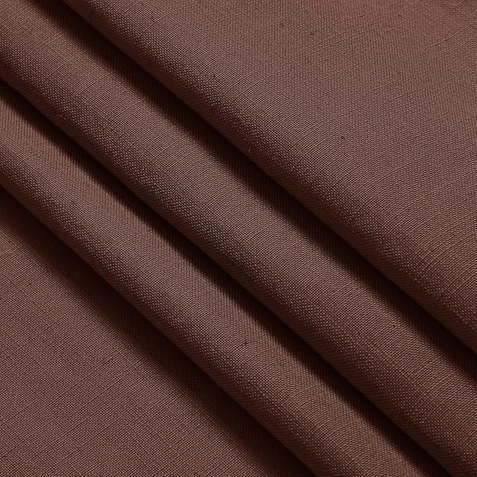 Nanspring Rustic Brown Linen Curtains 72 Inch Length for Living Room Semi Sheer Light Filtering Door Drapes 2 Panels Set for Kids Bedroom Back Tab Rod Pocket Modern Farmhouse Decor 52x72