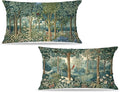 Rustic Spring Forest Pillow Covers 20x12 Double-Sided, Cottagecore Forest Nature Botanical Wildflower Decorative Throw Pillow Covers for Sofa Bed Bedroom Living Room Set of 2