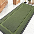 OLANLY Front Door Mat Indoor Outdoor Entrance, Waterproof All-Season, All-Weather Doormat, Sturdy Natural Rubber, Low Profile, Easy Clean Patio Porch Entryway Mat, 59x23, Classic Green