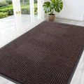 OLANLY Front Door Mat Indoor Outdoor Entrance, Waterproof Heavy Duty Doormat, Fade Resistant, Low Profile, Easy Clean Patio Porch Welcome Floor Mats for Entry, 59x34, Tan