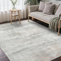 BEIMO Area Rugs 6x9 for Living Room Bedroom, Modern Abstract Machine Washable Rug, Large Soft Low Pile Floor Carpet with Non Slip Backing for Dining Room, Light Grey/Beige