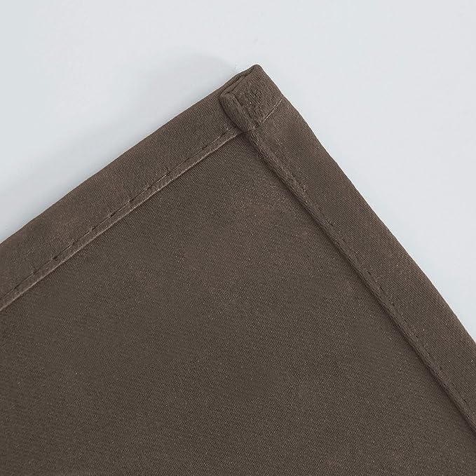 LEMOMO Chocolate Brown Thermal Blackout Curtains/52 x 108 Inch/Set of 2 Panels Room Darkening Curtains for Bedroom