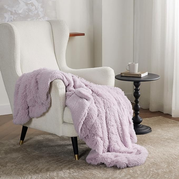Bedsure GentleSoft Fluffy Lavender Purple Throw Blanket, Purple Decor Lilac Gifts for Teen Girls Women, Soft Cozy Fuzzy Plush Warm Thick Sherpa Fleece Faux Fur Blanket, Birthday Gifts for Her, 50x60