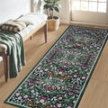 Runner Rug for Entryway – Green, 2.6x8, 2.6x8 Kitchen Rugs Non Slip