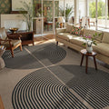 Lahome Enfys Modern Rainbow Easy Jute 9x12 Rug, Large Outdoor Patio Rug Farmhouse Indoor Outdoor Living Room Carpet, Contemporary Non Slip Non Shedding Nature Carpet for Dining Room Basement Backyard