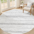 Nakagishi Area Rug Living Room Rugs: 4X4 Machine Washable Boho Large Neutral Farmhouse Stain Resistant Moroccan Indoor Floor Carpet for Bedroom Nursery Dorm Dining Room Home-Color Gray