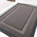 OLANLY Front Door Mat Indoor Outdoor Entrance, Waterproof All-Season, All-Weather Doormat, Sturdy Natural Rubber, Low Profile, Easy Clean Patio Porch Entryway Mat, 35x23, Taupe