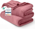 Bedsure GentleSoft Fleece Blankets Twin Size Dusty Rose - 300GSM Lightweight Plush Fuzzy Cozy Soft Blanket for Bed, Sofa, Couch, Travel, Camping, 60x80 inches